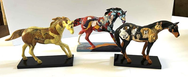 Photo 1 of 3 COLLECTIBLE NUMBERED HORSE FIGURINES "THE TRAIL OF THE PAINTED PONIES" 