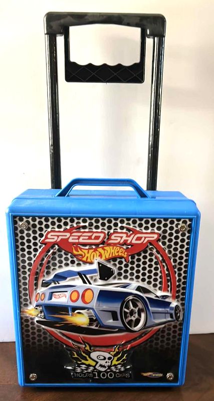 Photo 1 of COLLECTIBLE TOYS - HOT WHEELS CARS IN SPEED SHOP CARRYING CASE HOLDS 100 CARS