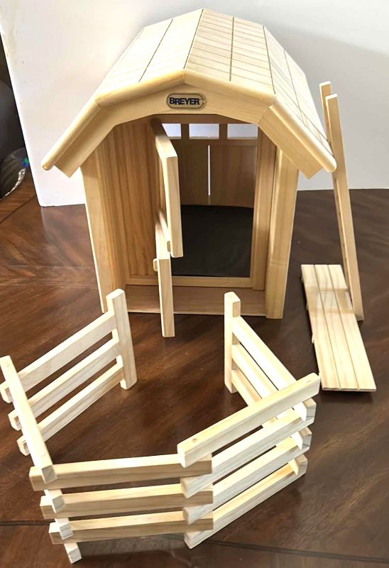 Photo 1 of CHILDS BREYER WOOD BARN WITH ACCESSORIES H14"
