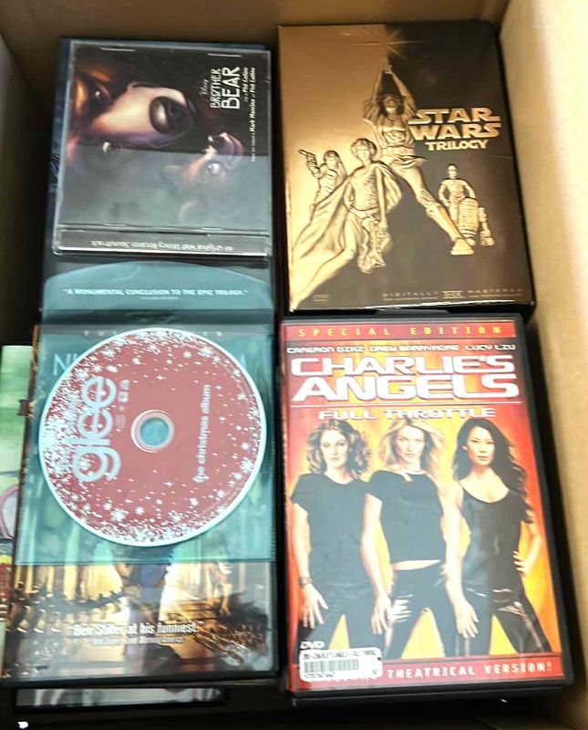 Photo 1 of BOX OF ASSORTED MOVIES