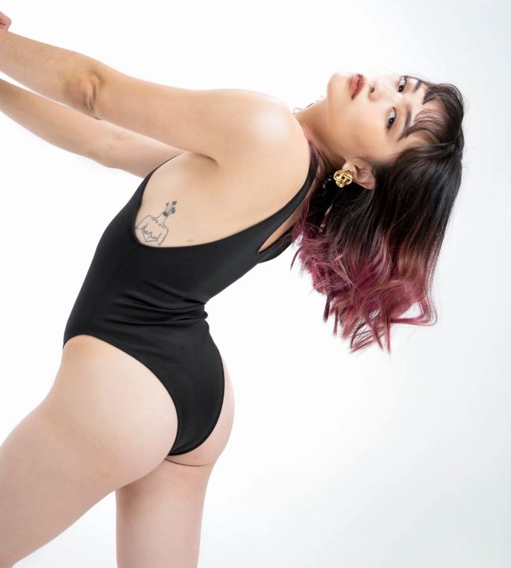 Photo 4 of SIZE XS BLACK ZOHRA - The Zohra bodysuit features a reversible design and a high cut to elongate your legs. Both sides of the bodysuit can be worn in the front. It's guaranteed to rise and hug you in all the right places. It also features an ultra-soft co