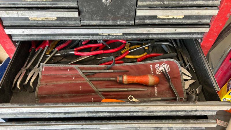 Photo 7 of TOOL CHEST WITH TOOLS AND PARTS 