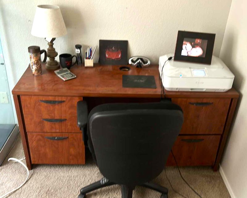 Photo 1 of DESK / CHAIR / PRINTER / DIGITAL PHOTO FRAME AND CONTENTS