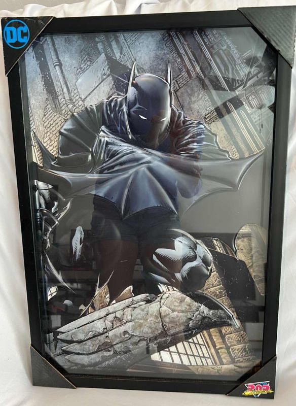 Photo 1 of NEW DC COMIC BATMAN ARTWORK FRAMED 16” x 23”