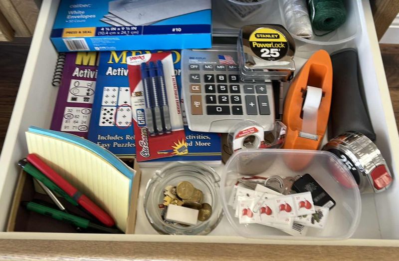Photo 1 of CONTENTS OF DRAWER - OFFICE SUPPLIES