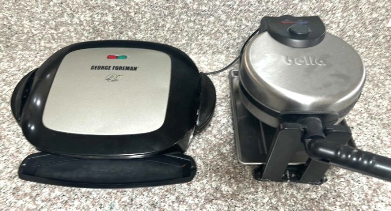 Photo 1 of GEORGE FOREMAN GRILL AND BELLA WAFFLE MAKER
