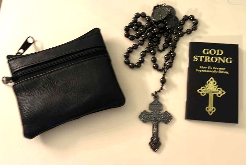 Photo 1 of ROSARY WITH LEATHER POUCH AND BOOKLETS