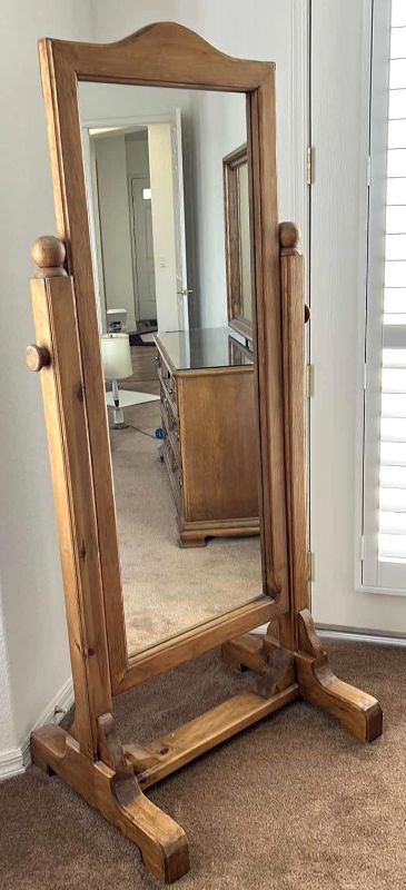 Photo 1 of HEAVY WOOD WARDROBE MIRROR H6’