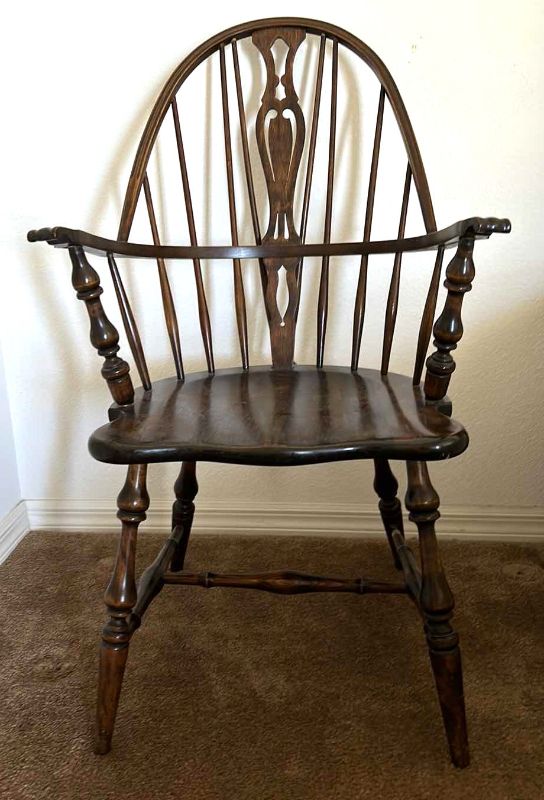 Photo 2 of VINTAGE WOOD ACCENT CHAIR 23” x 20” x H39.5”