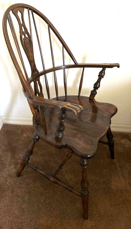 Photo 1 of VINTAGE WOOD ACCENT CHAIR 23” x 20” x H39.5”