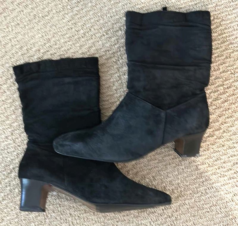 Photo 2 of 4 PAIR WOMENS DRESS SHOES SIZE 11 to 11.5 AND BLACK SUEDE ANKLE BOOTS