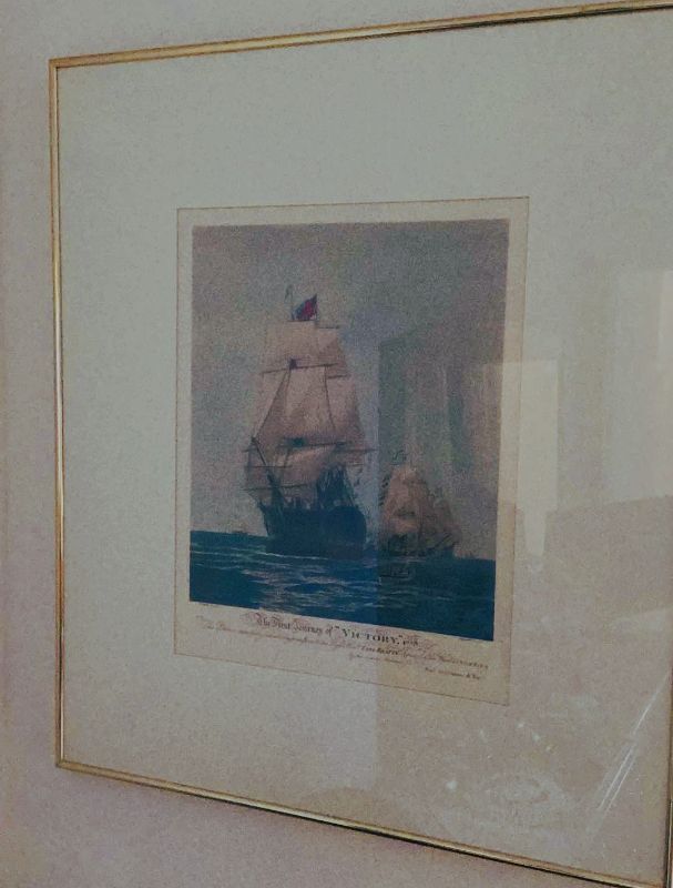 Photo 1 of FRAMED ARTWORK THE “VICTORY FIRST VOYAGE” PRINT 27” X 29”