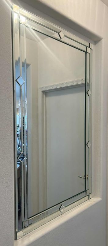 Photo 7 of POST MODERN HEAVY BEVELED PANELED  MIRROR 36“ x 61“