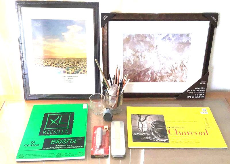 Photo 1 of ART ASSORTMENT PICTURE FRAMES, PENCILS & MORE