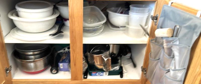 Photo 1 of CONTENTS OF KITCHEN CABINET