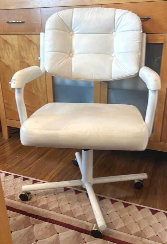 Photo 1 of CREAM PADDED OFFICE DESK CHAIR
