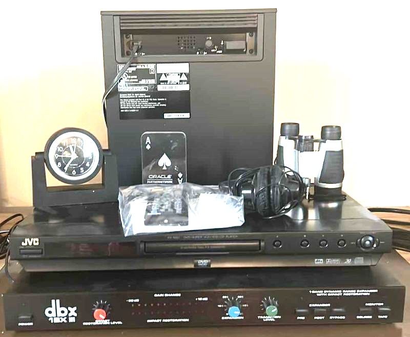 Photo 1 of ELECTRONICS- SONY SUBWOOFER, JVC DVD PLAYER W REMOTE, DBX DYNAMIC RANGE EXPANDER AND MORE