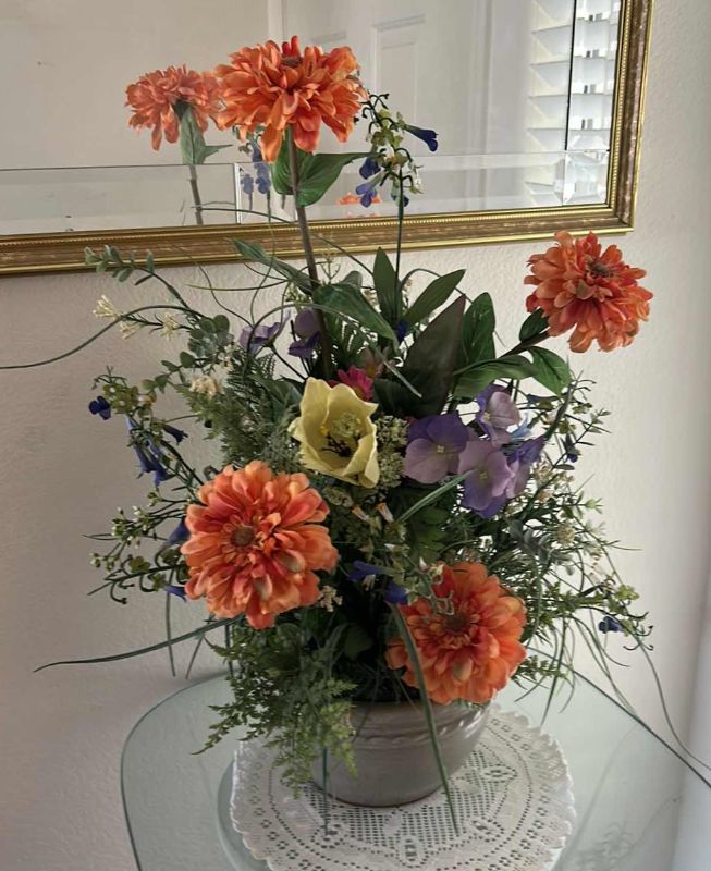 Photo 1 of FAUX FLORAL ARRANGEMENT H 22”