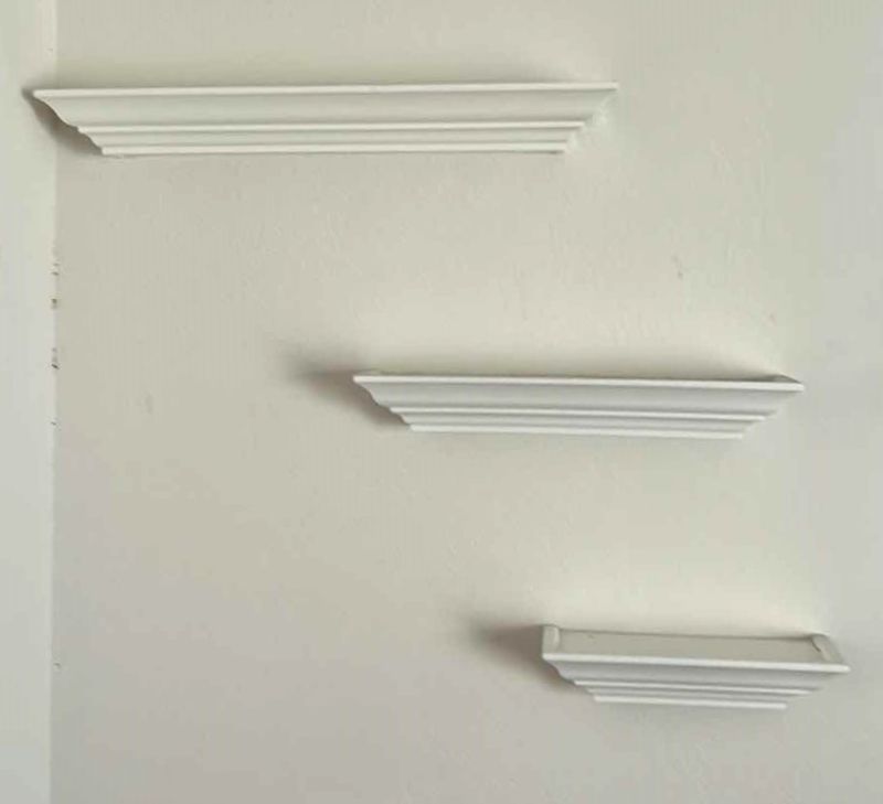 Photo 1 of 3 COLLECTIBLE WHITE FLOATING SHELVES (LARGEST 24” x 4”