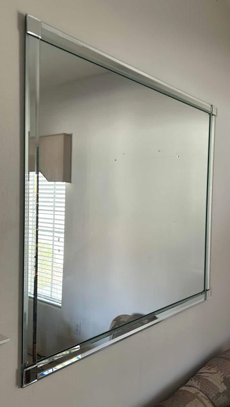 Photo 1 of HOME DECOR/ BEVELED GLASS WALL MIRROR 49” x 42”