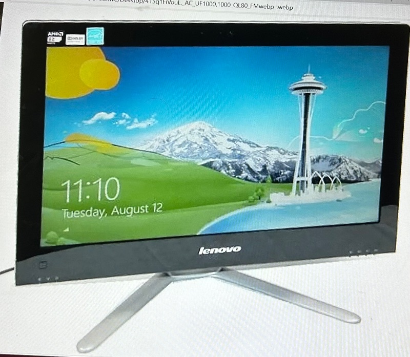 Photo 1 of LENOVO ALL IN ONE AMD E2 PROCESSOR