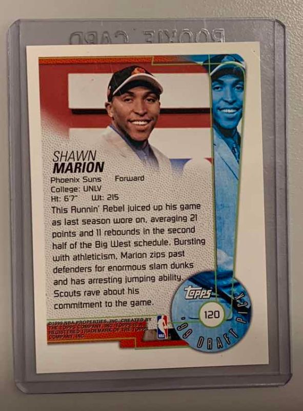 Photo 1 of 1999 TOPPS SHAWN MARION ROOKIE 120 BASKETBALL CARD