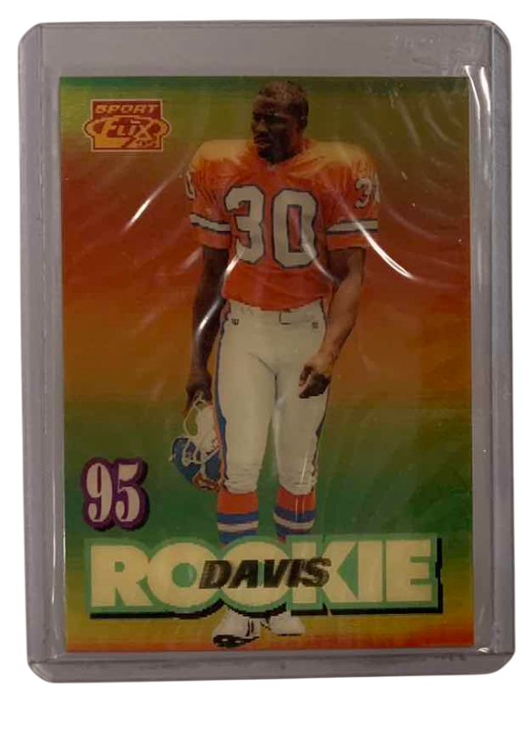 Photo 1 of 1995 SPORT FLIX LENTICULAR TERRELL DAVIS ROOKIE 145 FOOTBALL CARD