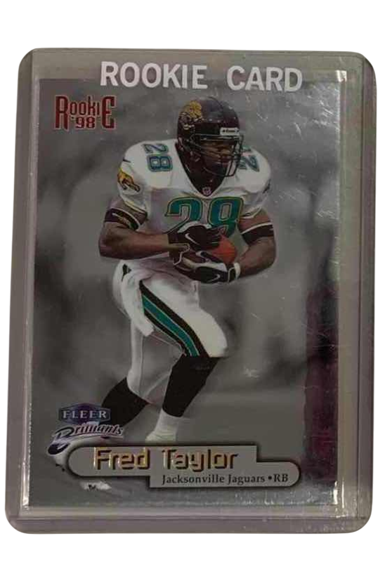Photo 1 of 1998 FLEER BRILLIANTS FRED TAYLOR ROOKIE 139 FOOTBALL CARD