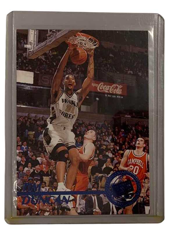 Photo 1 of 1997 PRESS PASS TIM DUNCAN ROOKIE 1 BASKETBALL CARD