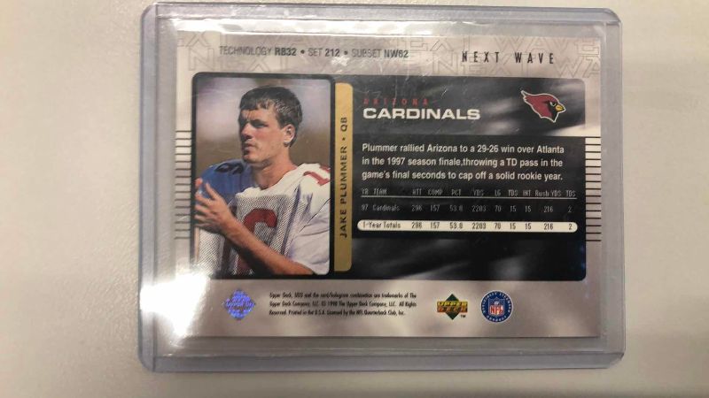Photo 1 of 1998 UPPER DECK UD3 JAKE PLUMMER ROOKIE FOOTBALL CARD
