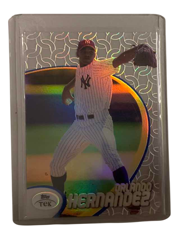 Photo 1 of 2002 TOPPS TEK ORLANDO HERNANDEZ 73 ROOKIE BASEBALL CARD
