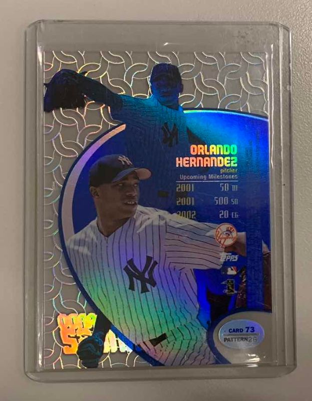 Photo 1 of 2002 TOPPS TEK ORLANDO HERNANDEZ 73 ROOKIE BASEBALL CARD