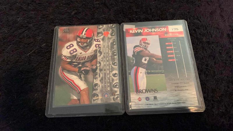 Photo 1 of 2-1998 KEVIN JOHNSON ROOKIE NFL FOOTBALL CARDS