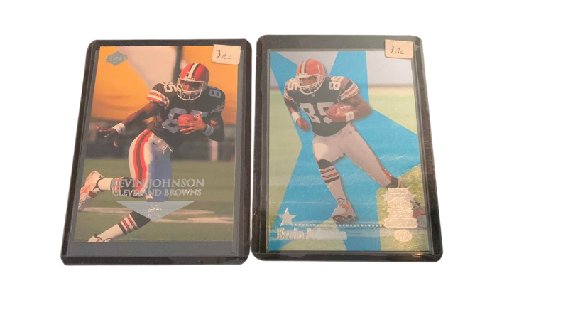 Photo 1 of 2-1998 KEVIN JOHNSON ROOKIE NFL FOOTBALL CARDS