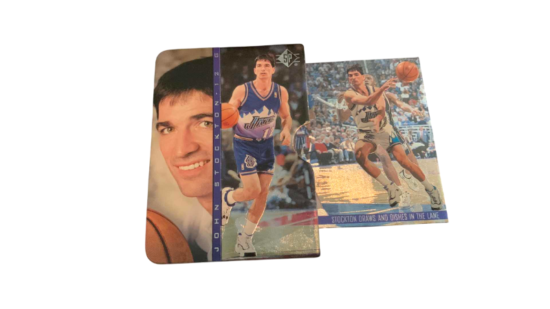 Photo 1 of 1997 NBA JOHN STOCKTON PULL OUT BASKETBALL CARD