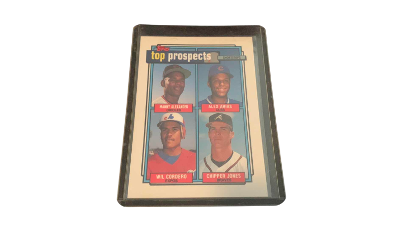 Photo 1 of 1992 TOPPS CHIPPER JONES ROOKIE CARD #551 MLB BASEBALL
