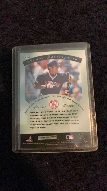 Photo 1 of 1997 PINNACLE NOMAR GARCIAPARRA ROOKIE CARD #114 MLB BASEBALL