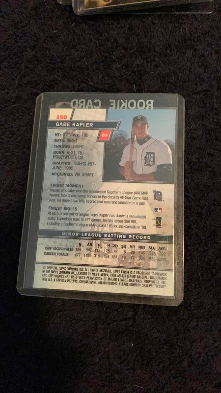 Photo 1 of 1999 TOPPS FINEST GABE KAPLER ROOKIE CARD #150 MLB BASEBALL