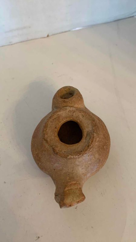 Photo 1 of ROMAN STYLE TERRACOTTA OIL LAMP 3”