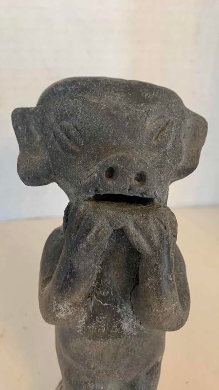 Photo 1 of PRE COLUMBIAN MESO-AMERICAN POTTERY STATUE 7”
