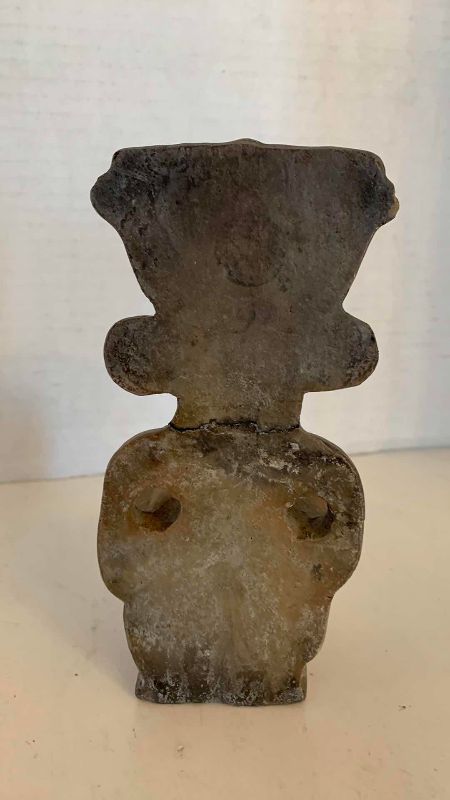 Photo 1 of PRE-COLUMBIAN STYLE AZTEC STONE FIGURE OF A WARRIOR 7”