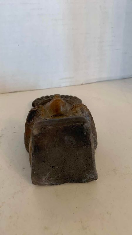 Photo 1 of PRE-COLUMBIAN STYLE AZTEC STONE FIGURE OF A WARRIOR 7”