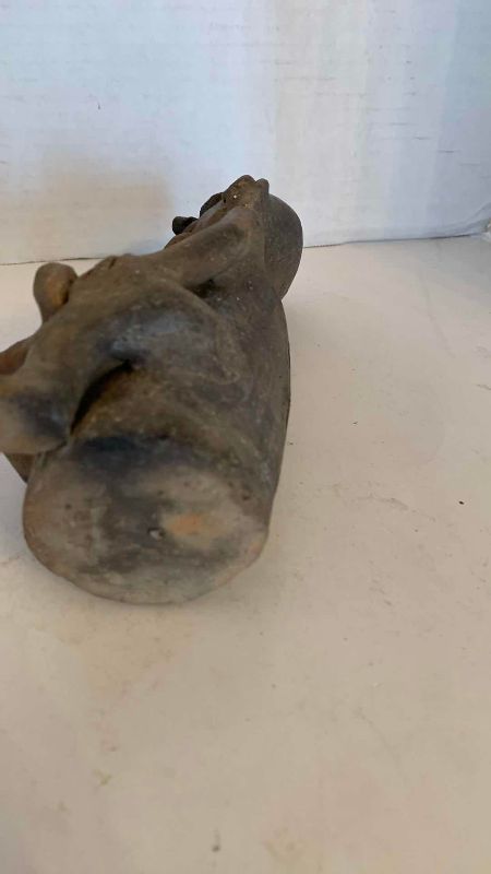 Photo 1 of PRE-COLUMBIAN STYLE MALE FIGURE SITTING STATUE 9”