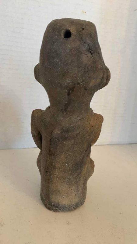 Photo 1 of PRE-COLUMBIAN STYLE MALE FIGURE SITTING STATUE 9”