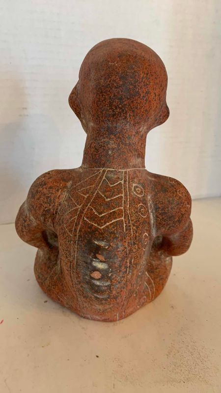 Photo 1 of PRE-COLUMBIAN STYLE MALE SMILING STATUE 8”