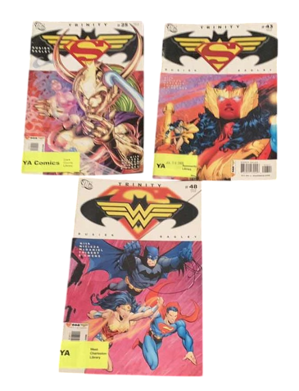 Photo 1 of 3-DC TRINITY BATMAN SUPERMAN AND WONDER WOMAN COMICS
