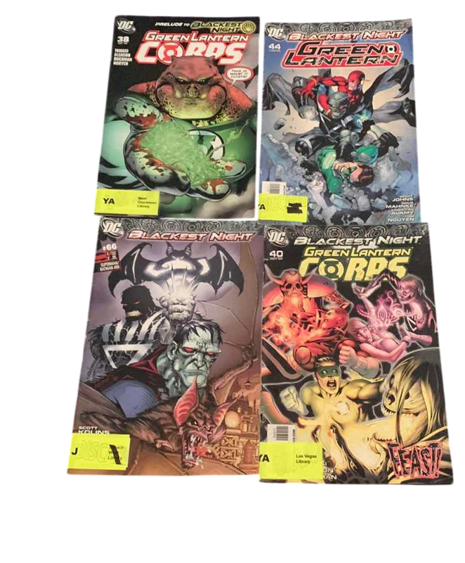 Photo 1 of 4-DC GREEN LANTERN BLACKEST NIGHT COMICS