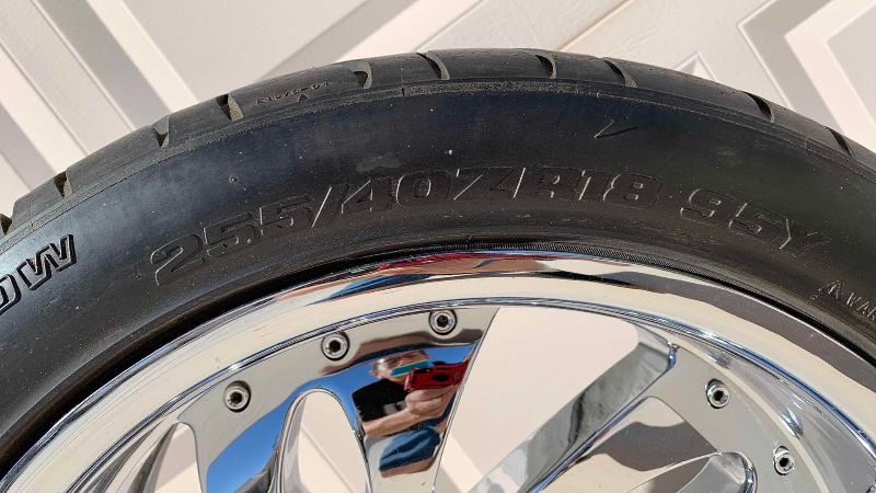 Photo 1 of MB MOTORS CHROME RIMS 18 X 8.5" BOLT PATTERN IS 5 X 20.65 MM ORIGINALLY ON 1989 FIREBIRD AND B.F. GOODRICH G-FORCE T/A TIRES 225/40ZR18 95Y