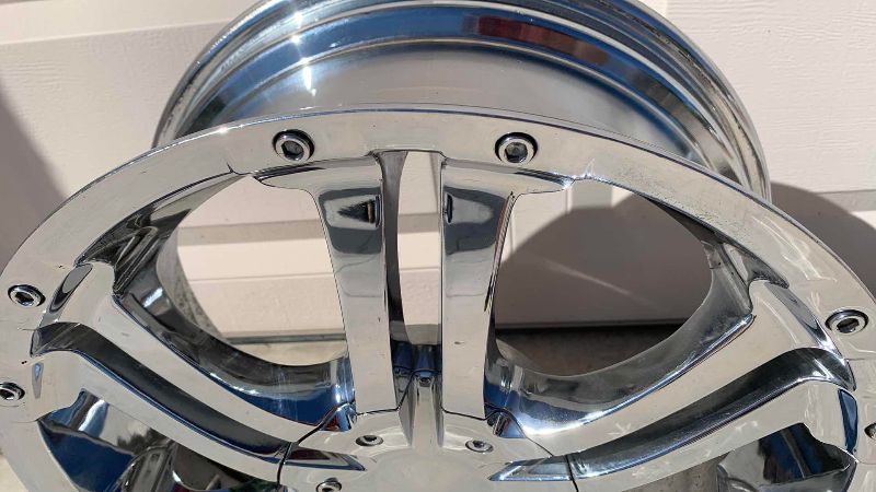 Photo 1 of CHROME 17 X 7 RIMS, BOLT PATTERN IS 5 X 114.3MM WITH ALTERNATE BOLT PATTERN HOLES. ORIGINALLY ON 2006 MAZDA 6