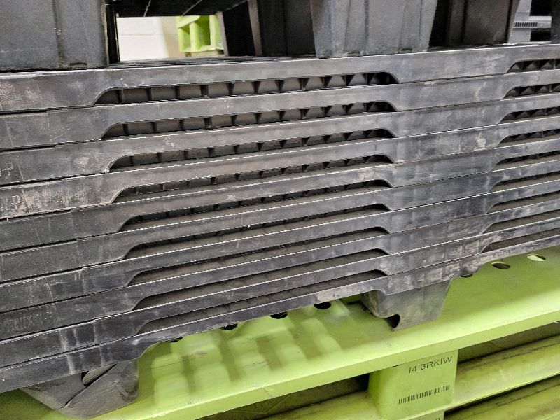 Photo 1 of ONE STACKABLE PLASTIC PALLET 40” TO 48” SQUARE. DIFFERENT TYPES AVAILABLE.